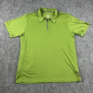 Club Ride Shirt Mens XL Green Quarter Zip Cycling Jersey Performance Top